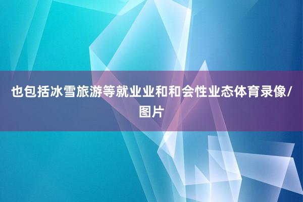 也包括冰雪旅游等就业业和和会性业态体育录像/图片