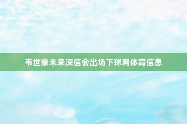 韦世豪未来深信会出场下球网体育信息