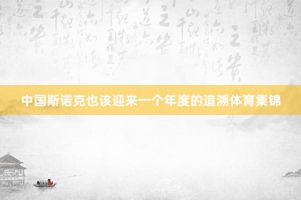 中国斯诺克也该迎来一个年度的追溯体育集锦