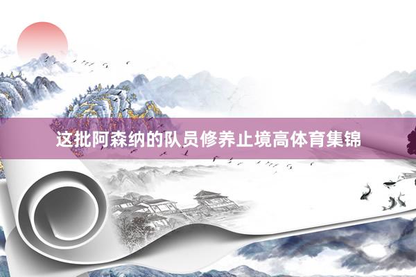 这批阿森纳的队员修养止境高体育集锦