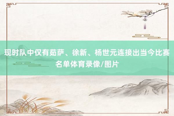 现时队中仅有茹萨、徐新、杨世元连接出当今比赛名单体育录像/图片