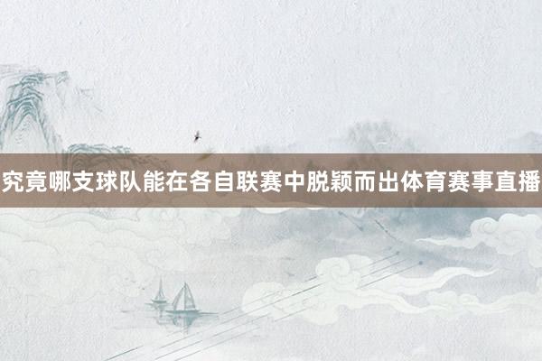 究竟哪支球队能在各自联赛中脱颖而出体育赛事直播