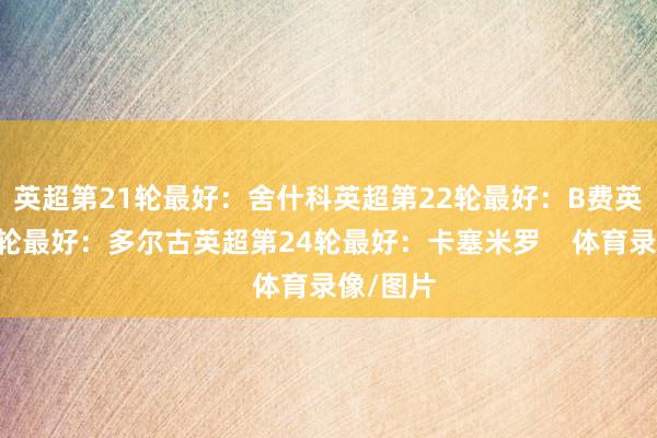 英超第21轮最好：舍什科英超第22轮最好：B费英超第23轮最好：多尔古英超第24轮最好：卡塞米罗    体育录像/图片
