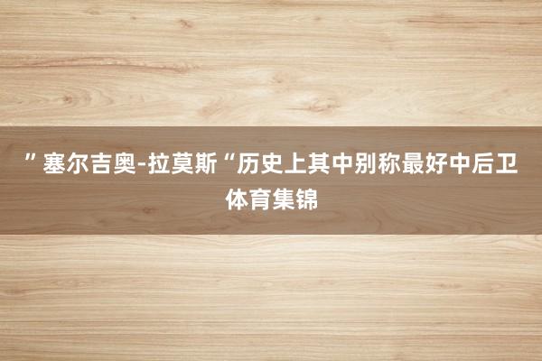 ”塞尔吉奥-拉莫斯“历史上其中别称最好中后卫体育集锦