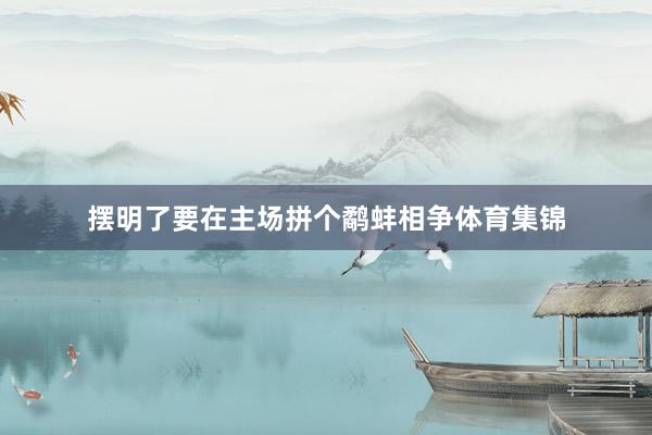 摆明了要在主场拼个鹬蚌相争体育集锦