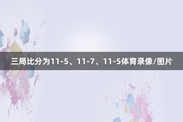 三局比分为11-5、11-7、11-5体育录像/图片