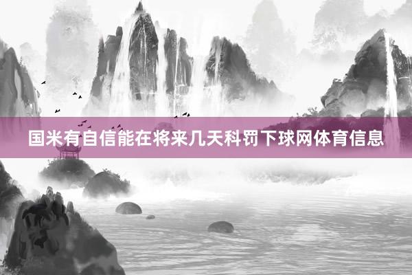 国米有自信能在将来几天科罚下球网体育信息