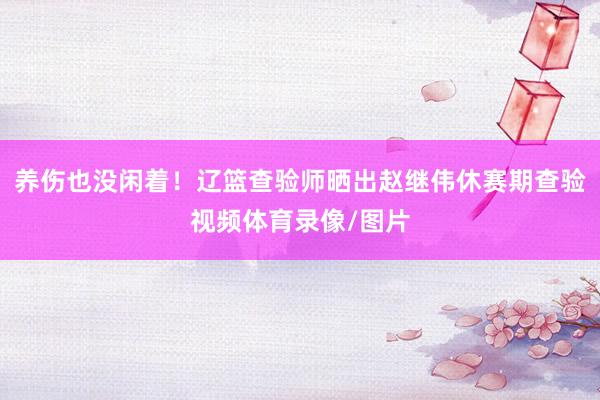养伤也没闲着！辽篮查验师晒出赵继伟休赛期查验视频体育录像/图片